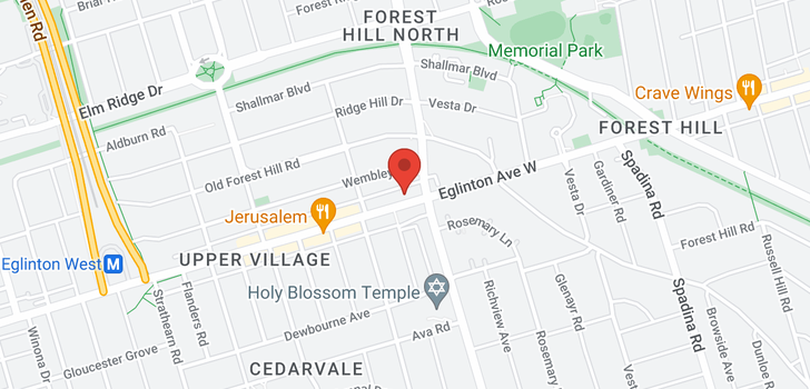 map of 866 EGLINTON AVE W